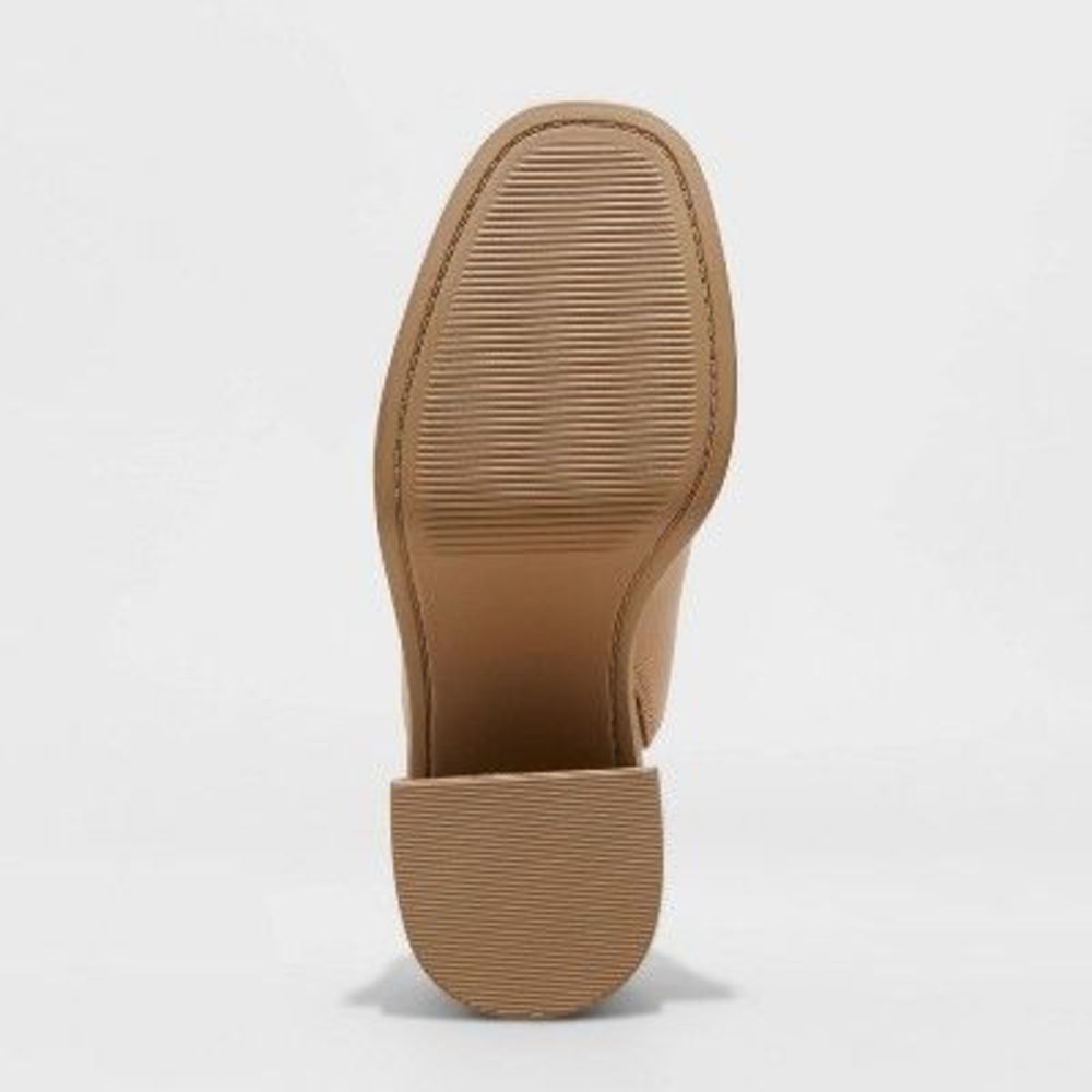 NWOT Women's Tess Platform Mule Heels - Universal Thread Tan 8 - Picture 3 of 8